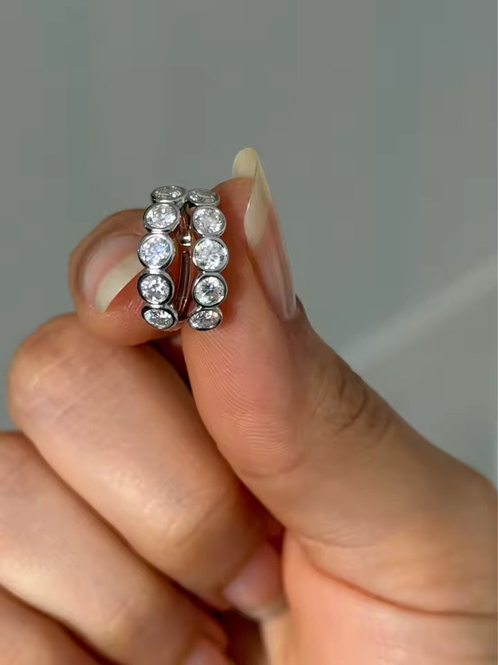 Arracadas Diamante Redondo 1qt