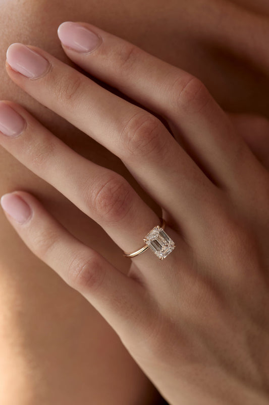 Anillo Solitario Esmeralda
