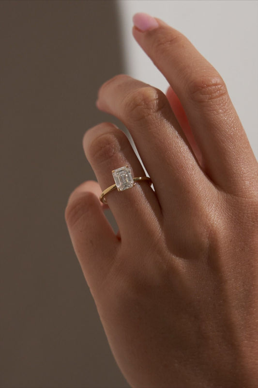 Anillo Solitario Esmeralda