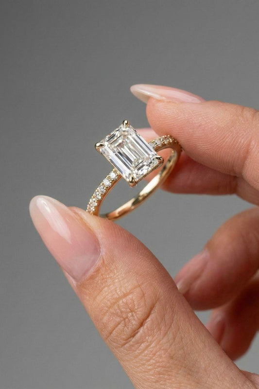 Anillo Pavé Esmeralda
